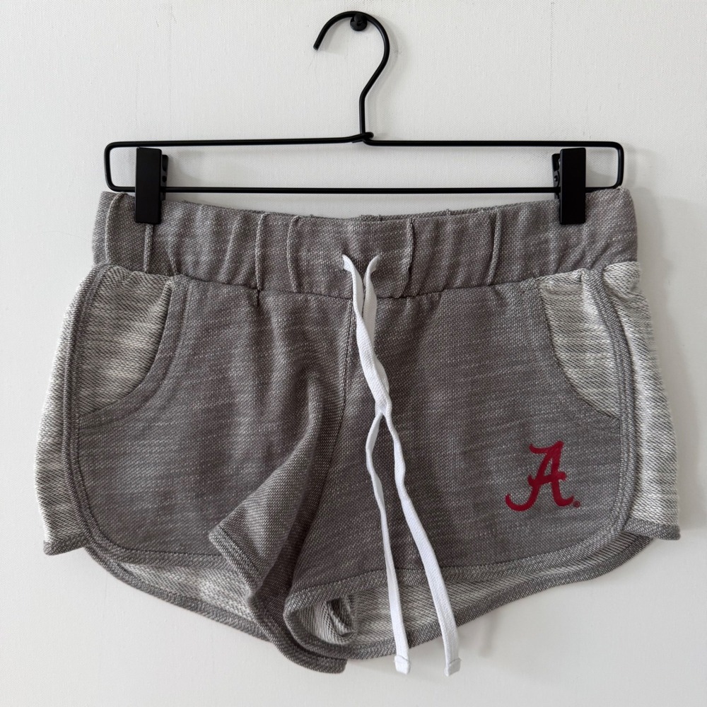 ProEdge Alabama Crimson Tide Gray Marled Sweat Shorts Womens Medium Pockets